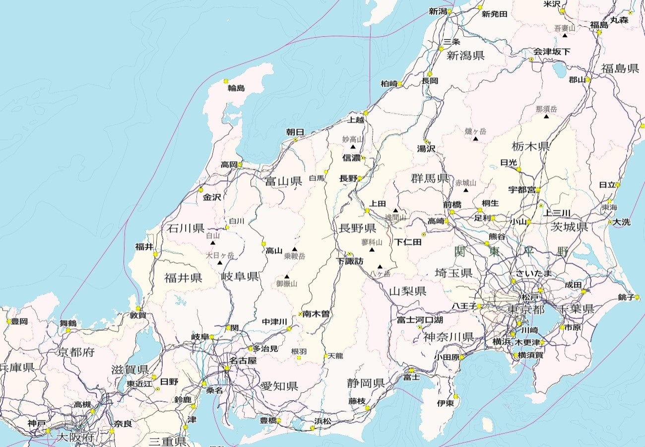 ズームレベルに合わせた地名を選りすぐって表示