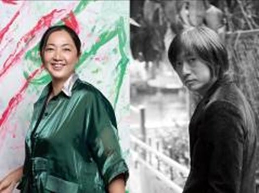 『「ドキュメンタリー～つなぐ～」森本千絵〜未来に向けて〜』＞ （出演：森本千絵（左）、小林武史（右）