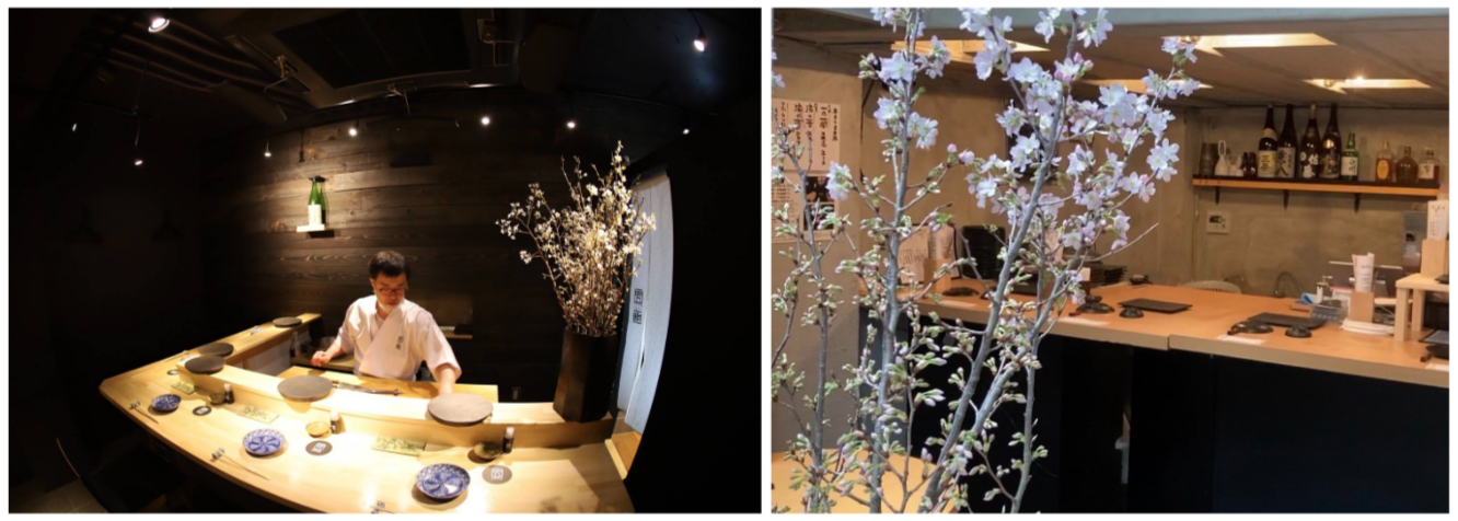 ＜左：十方 鮨＞　＜右：十方 鮨 立ち喰い＞