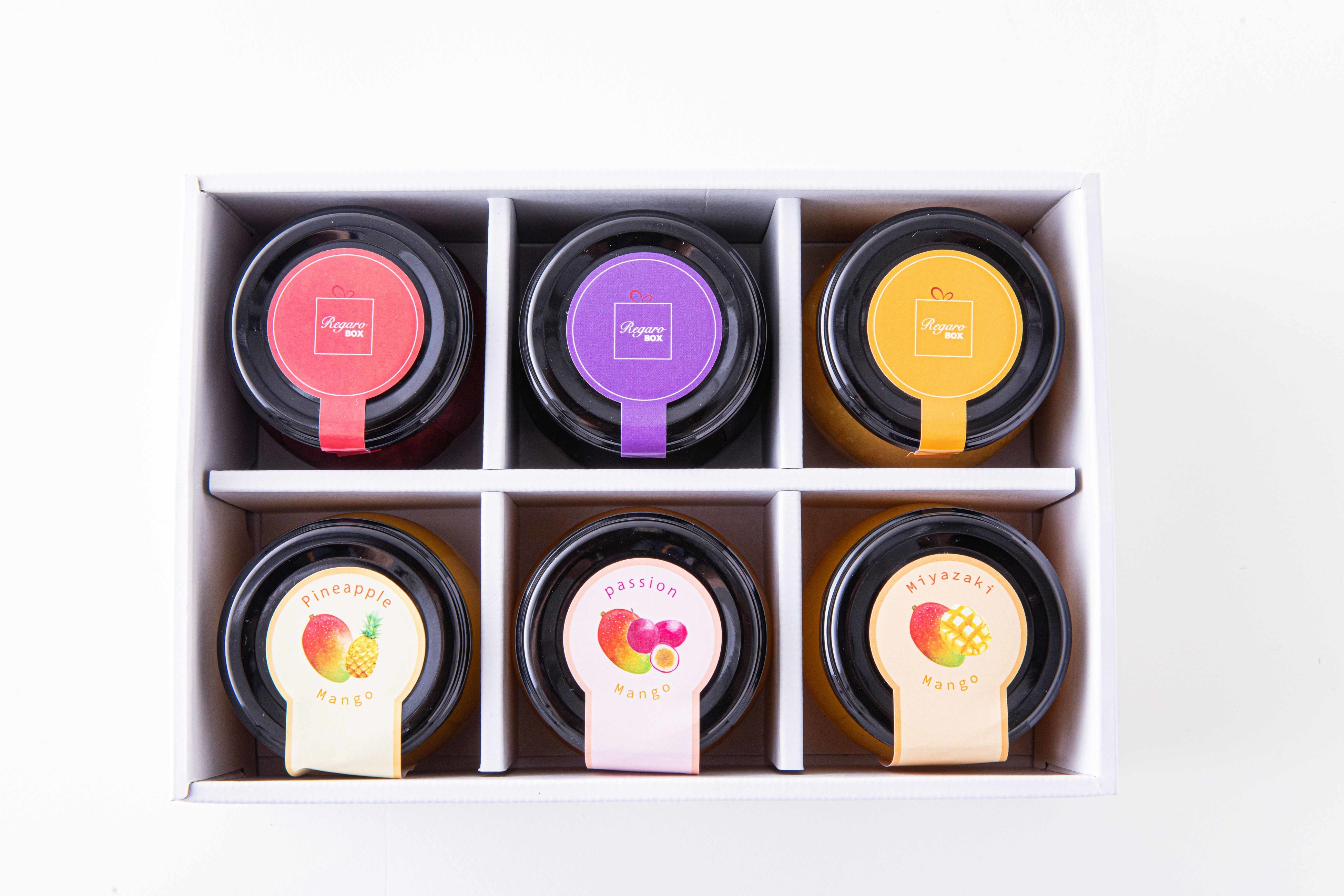 【ゼリーとジャムのギフトボックス】￥4000（税込）ジャム3種、ゼリー3種