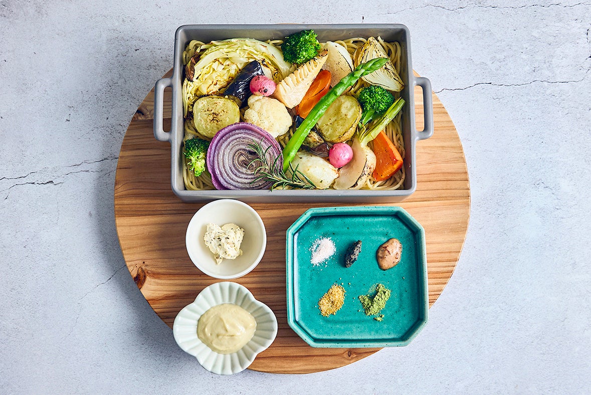 野菜の旨みを引き出すディップと一緒に