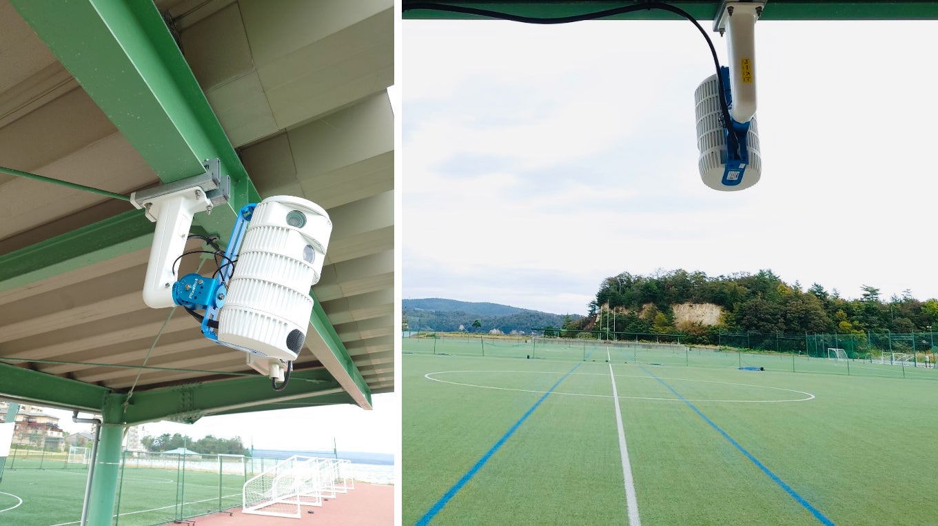 七尾市和倉温泉多目的グラウンドAIカメラ設置写真