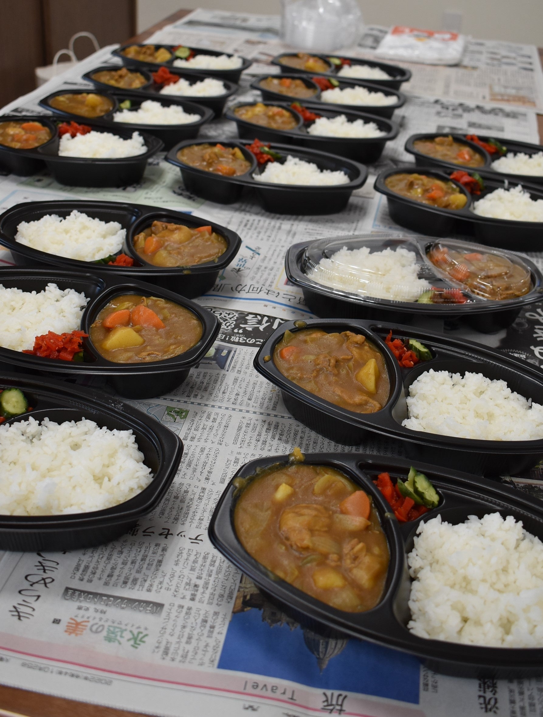 配布したカレーライス