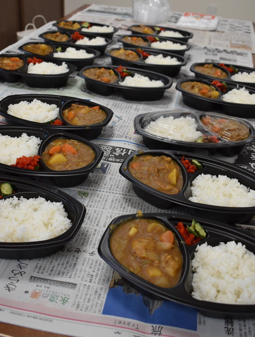 配布したカレーライス