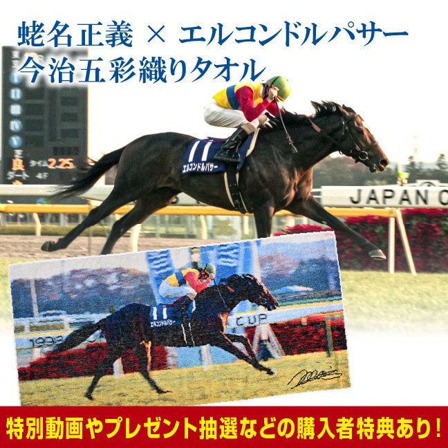 エルコンドルパサー 今治五彩織りタオル 蛯名正義×エルコンドルパサー』 今治五彩織りタオルを