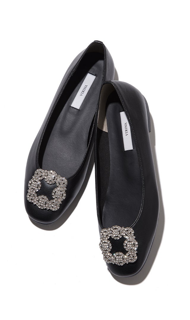 晴雨兼用ジーナビジューパンプス