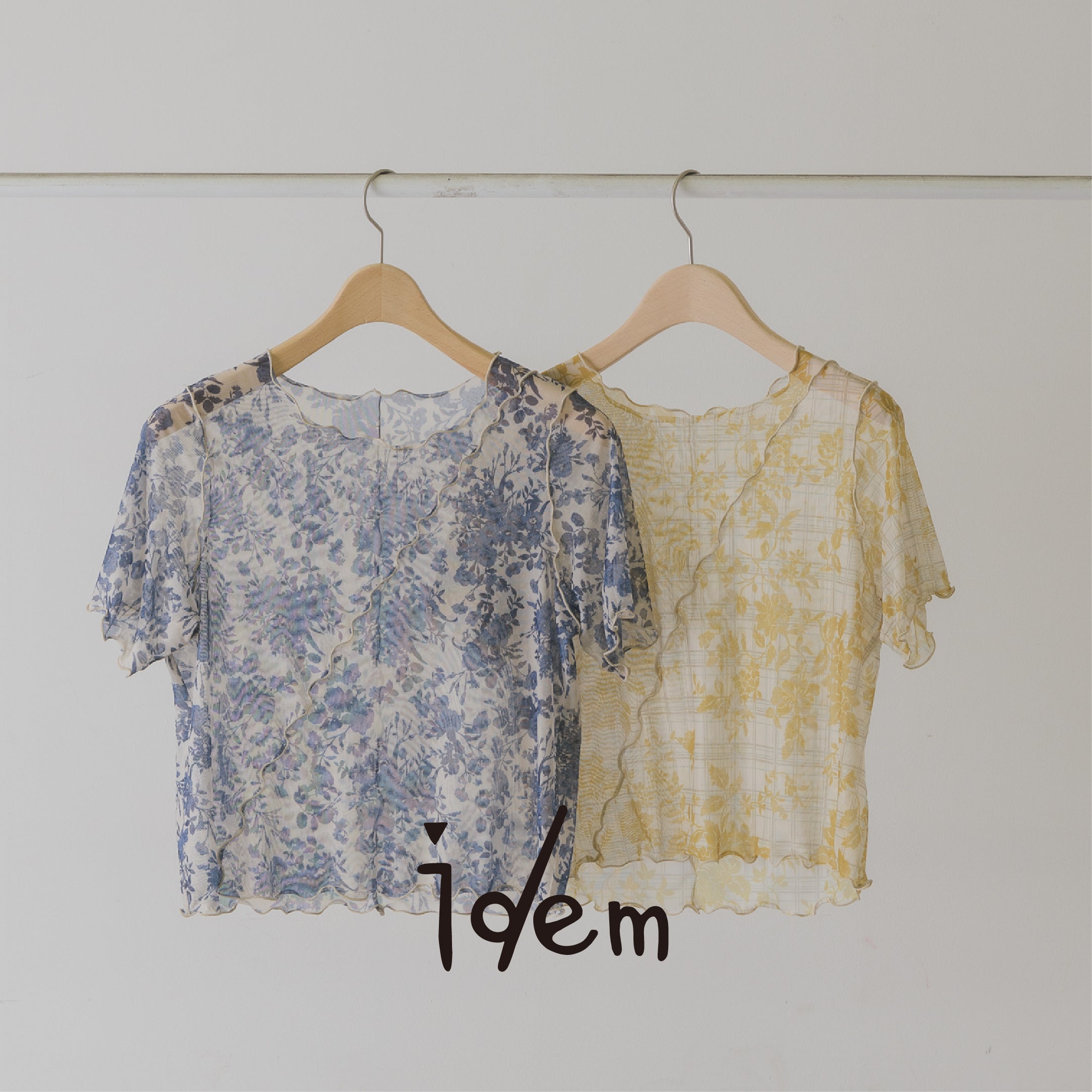 idem original short sleeve sheer mellow tops