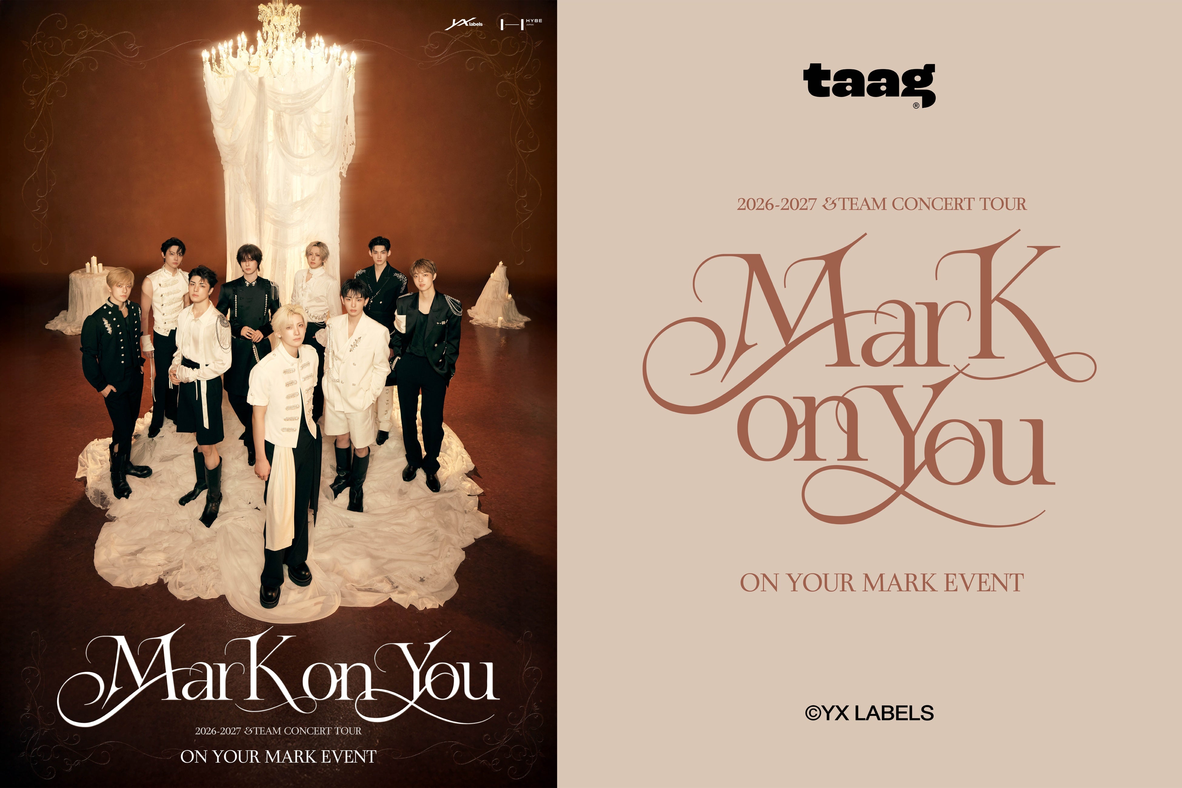 「2026-2027 &TEAM CONCERT TOUR ‘Mark on You’ ＜on your mark event＞」 ｜カスタムキーリングブランド『taag』オリジナルアイテム発売決定！