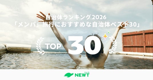 旅行アプリ『NEWT(ニュート)』、6月の週末は心満たされる旅へ!体験満足度(メンパ)で選ぶ全国自治体ランキングTOP30を発表 旅行アプリ『NEWT(ニュート)』、6月の週末は心満たされる旅へ!体験満足度(メンパ)で選ぶ全国自治体ランキングTOP30を発表