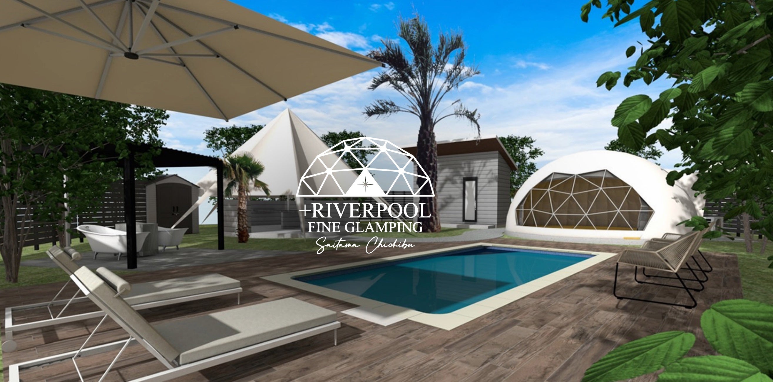 『＋RIVERPOOL FINE GLAMPING 埼玉ちちぶ』パース図