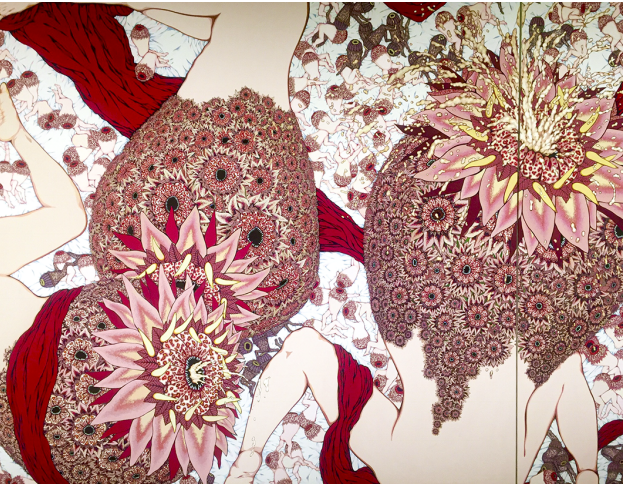 破滅の庭(部分）　2016 canvas, acrylic 1940 × 5212mm