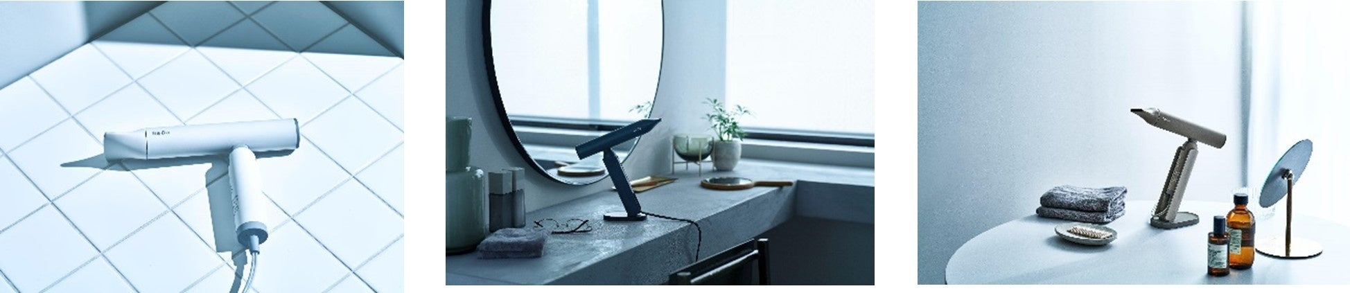 爽やかでクリーンな印象のホワイト　　　　シックな香り漂うブラック　  　  　心地よい空間に寄り添うヒュッゲグレー