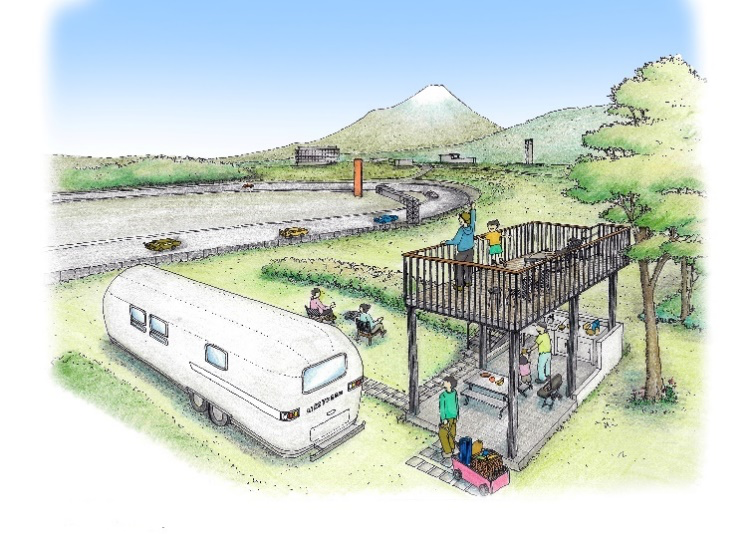 展望デッキ・アウトドアダイニング付きサイト