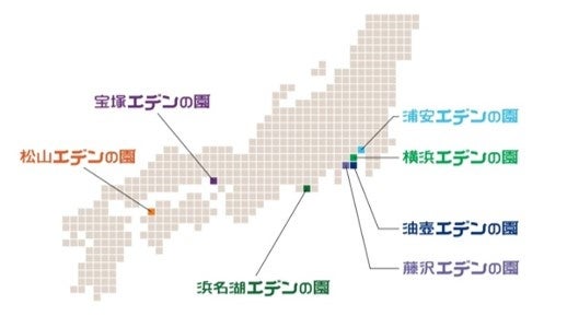 全国7エリア8施設に広がるエデンの園