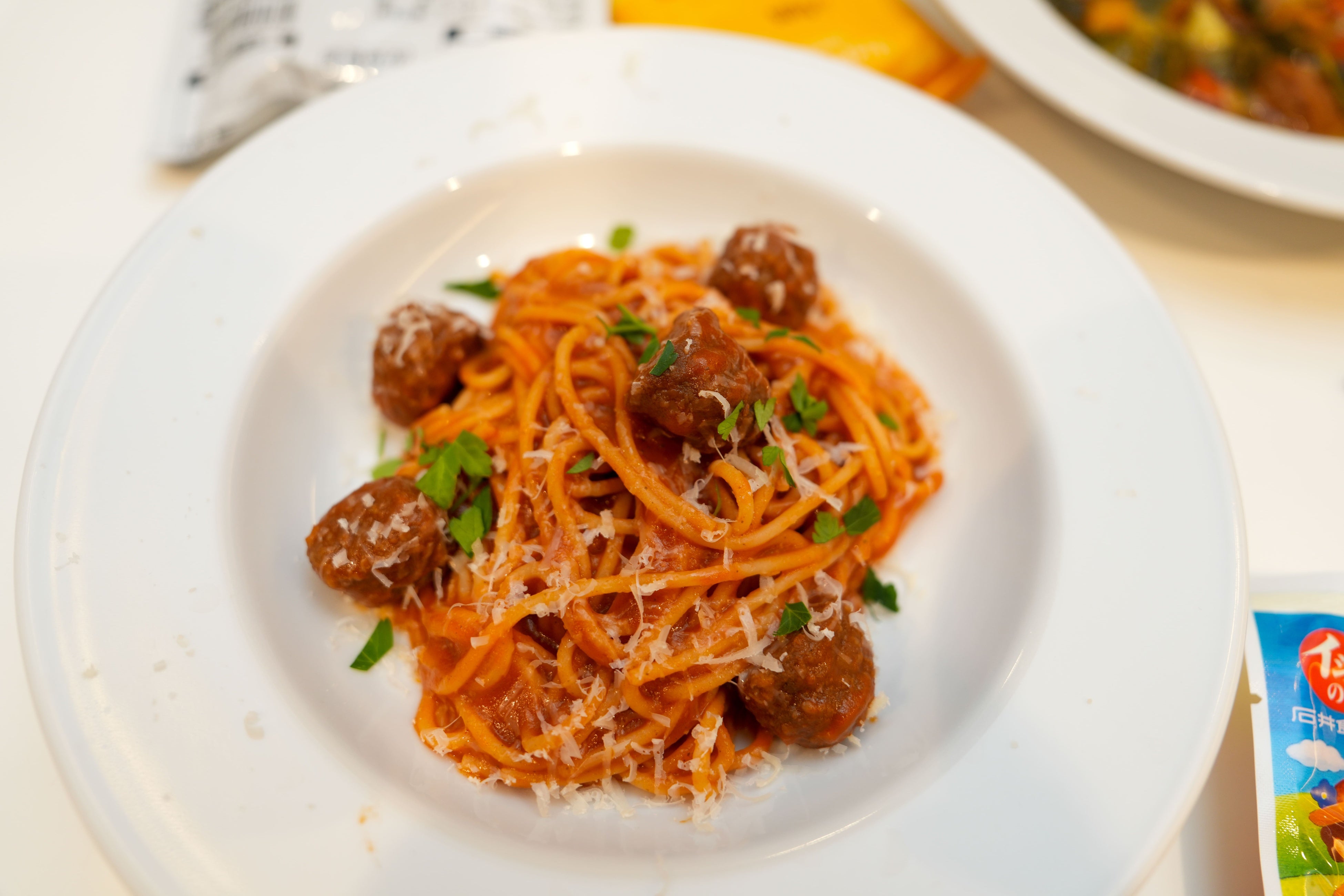 できたてのミートボールパスタ
