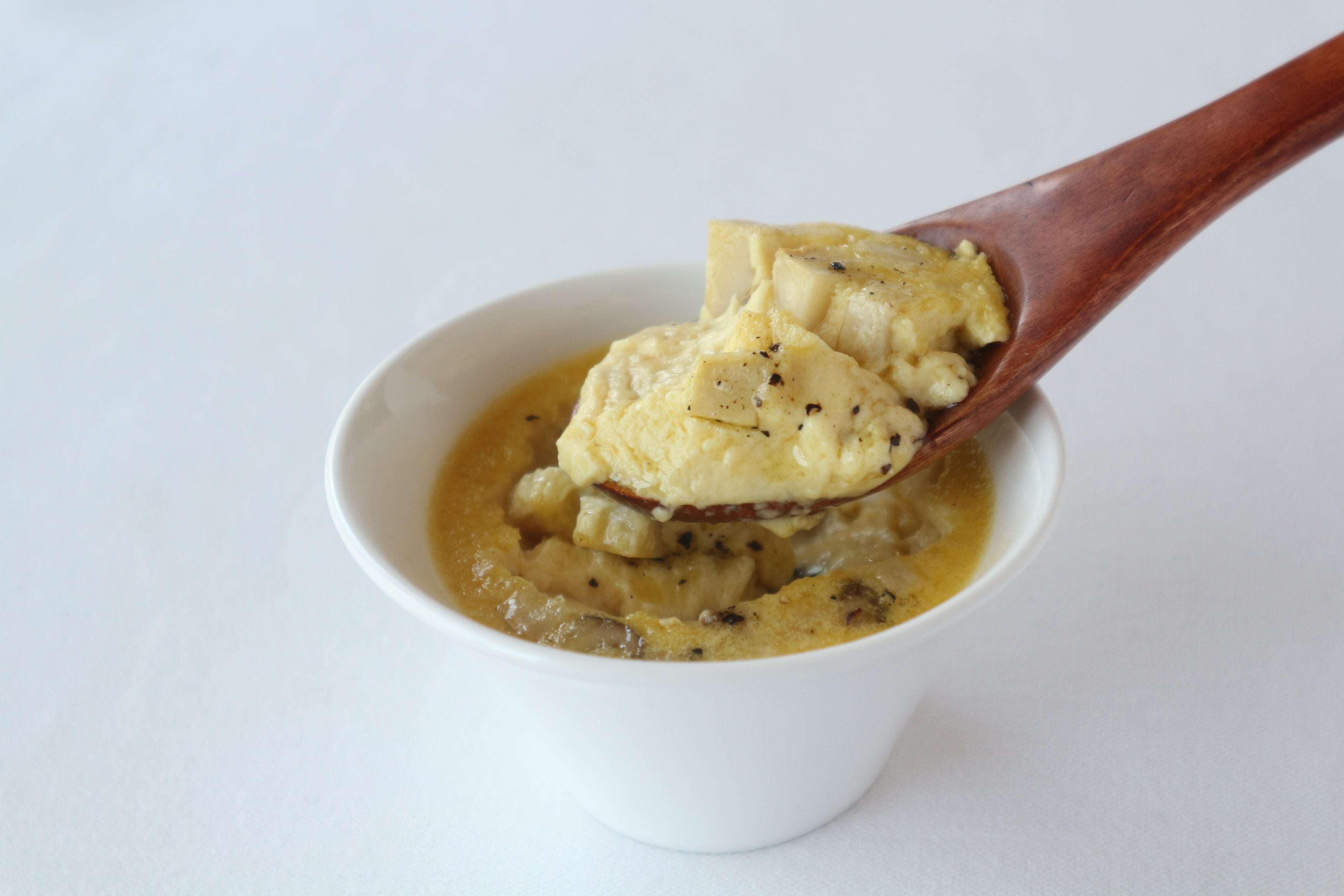 有機ポルチーニブイヨン・キューブタイプ 使用イメージ ポルチーニ風味のスフォルマート