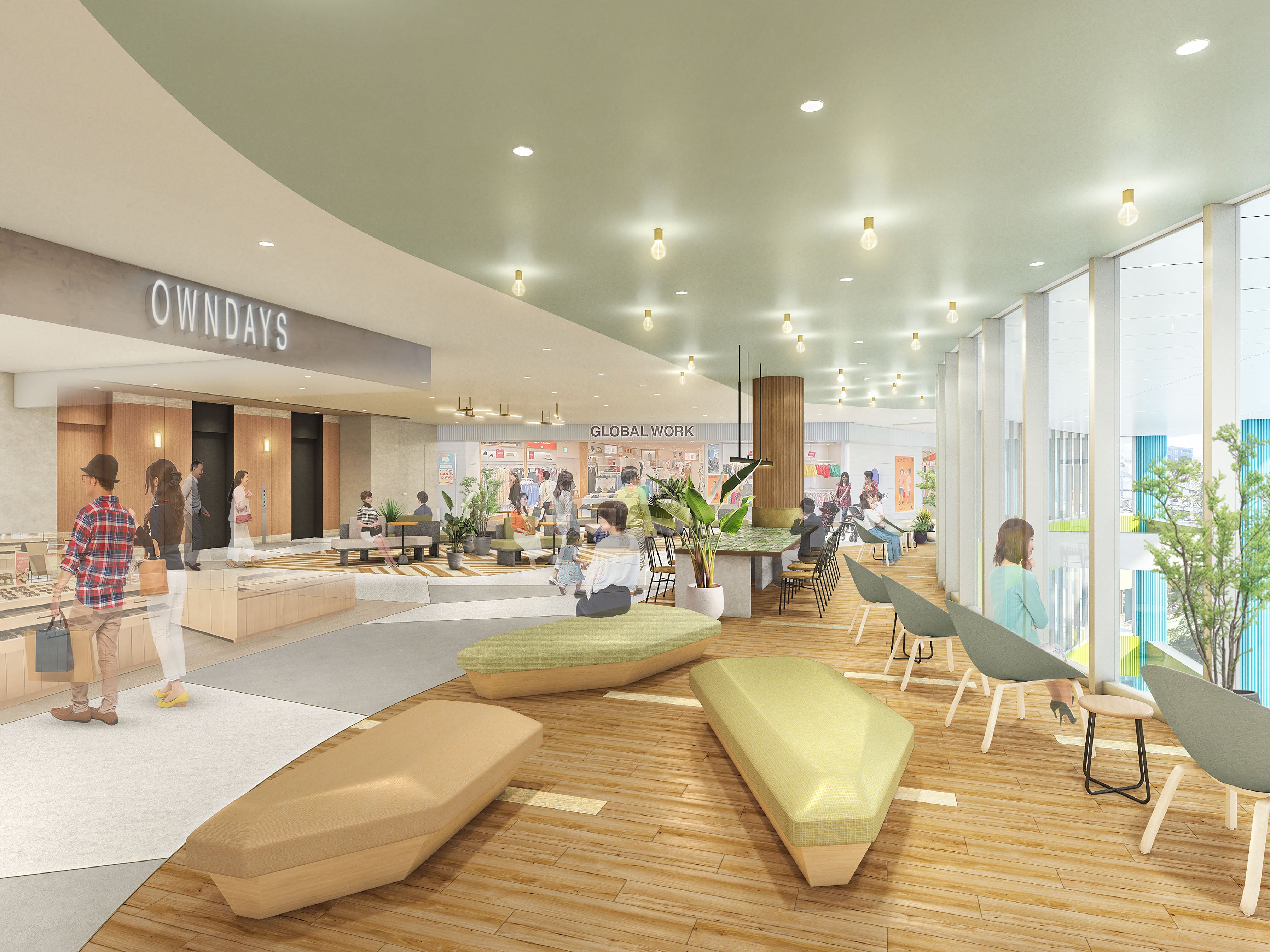 より快適な空間に生まれ変わるショップ＆レストランエリア（イメージ）