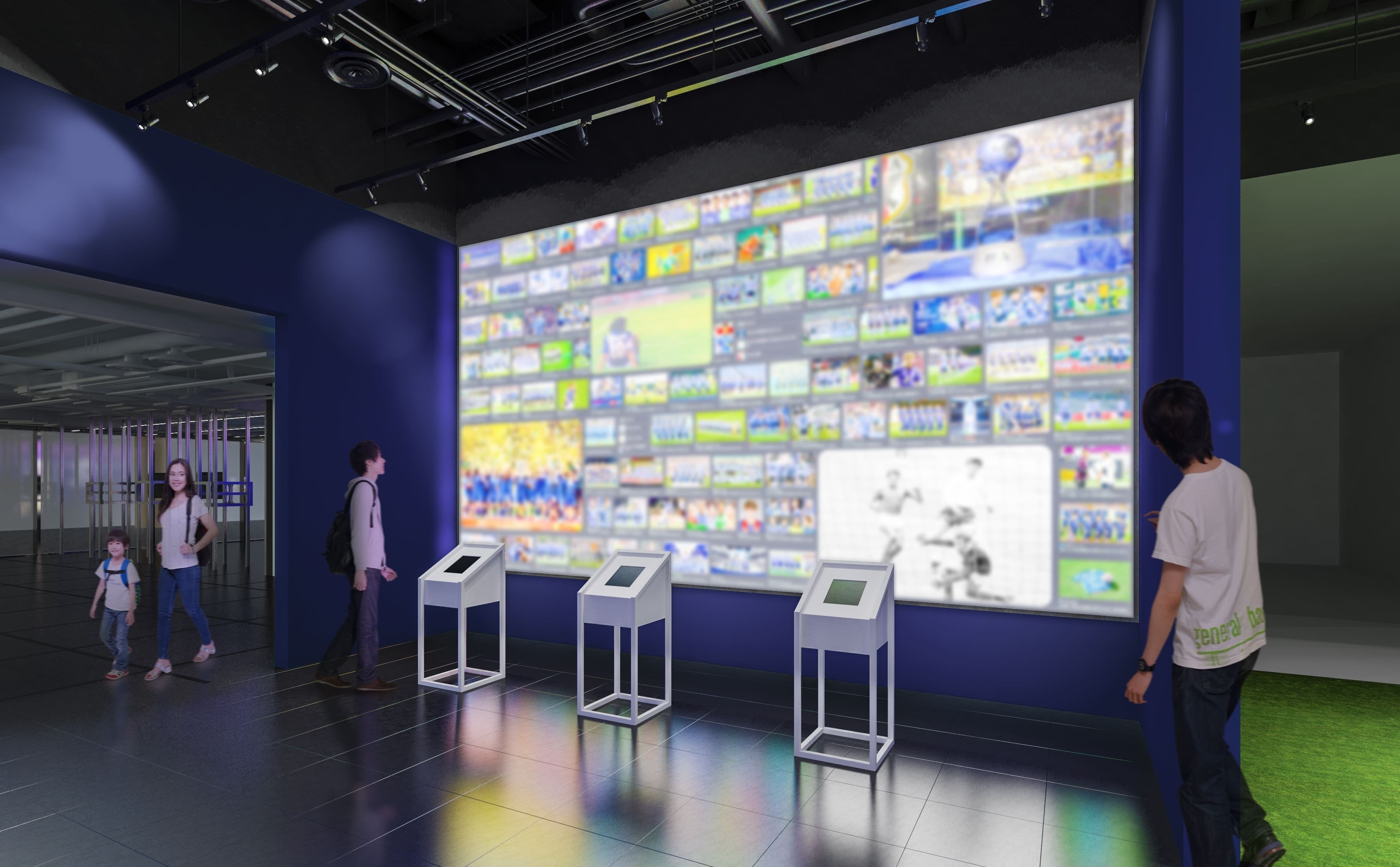 実物展示・デジタル展示（イメージ）　©JFA