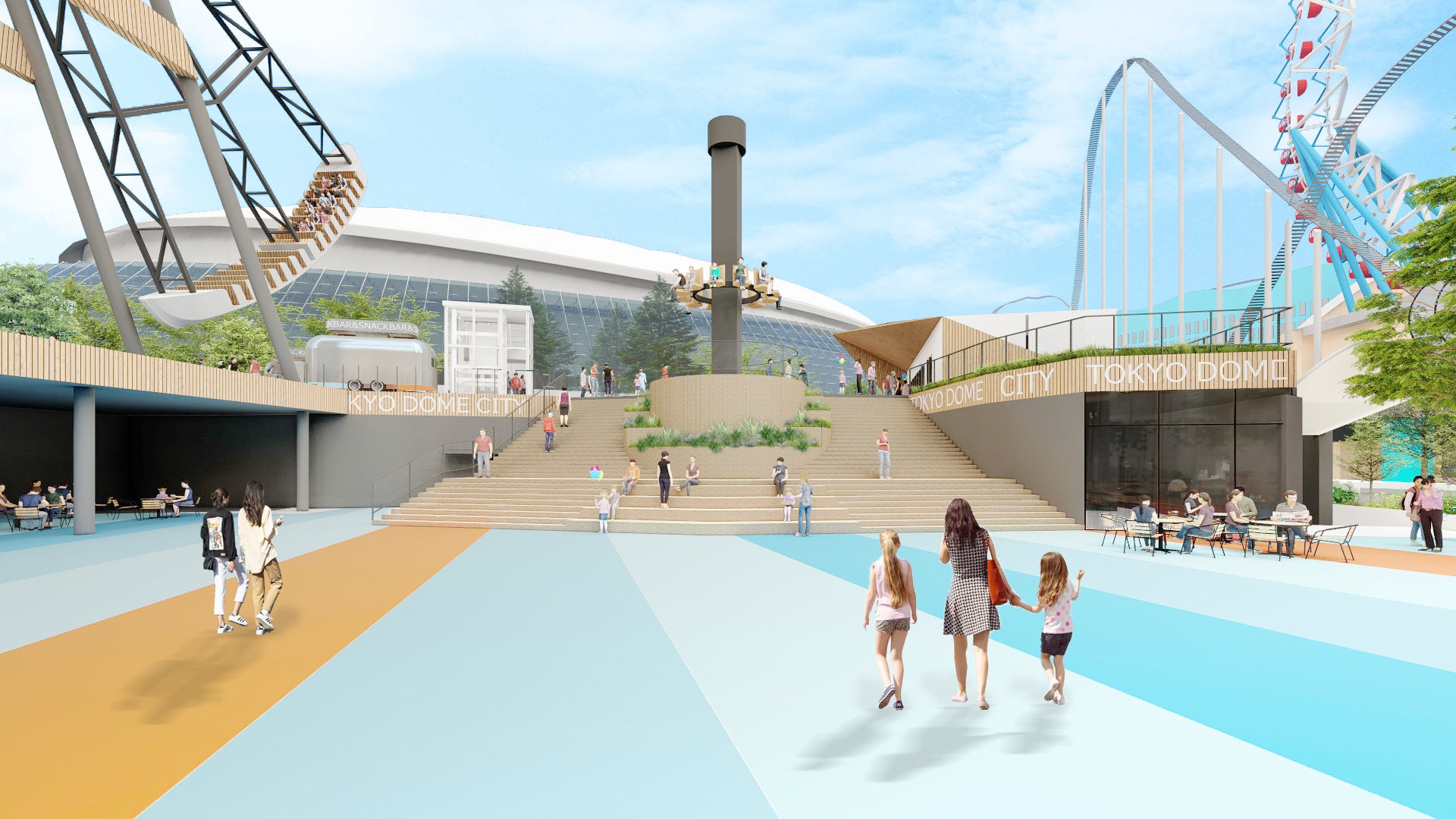 東京ドームシティ大規模リニューアル 全長122mのスーパーリボン