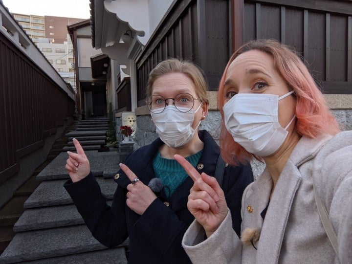 四間道ロケの様子