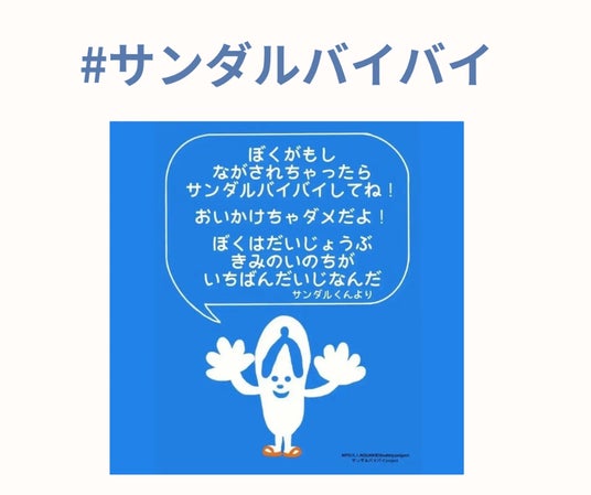 相次ぐ水の事故「流されたサンダルは追いかけない」広める7月30日「サンダルバイバイの日」 7(流された)3(サンダル)0(追いかけない)、政府広報オンラインでも発信 相次ぐ水の事故「流されたサンダルは追いかけない」広める7月30日「サンダルバイバイの日」 7(流された)3(サンダル)0(追いかけない)、政府広報オンラインでも発信