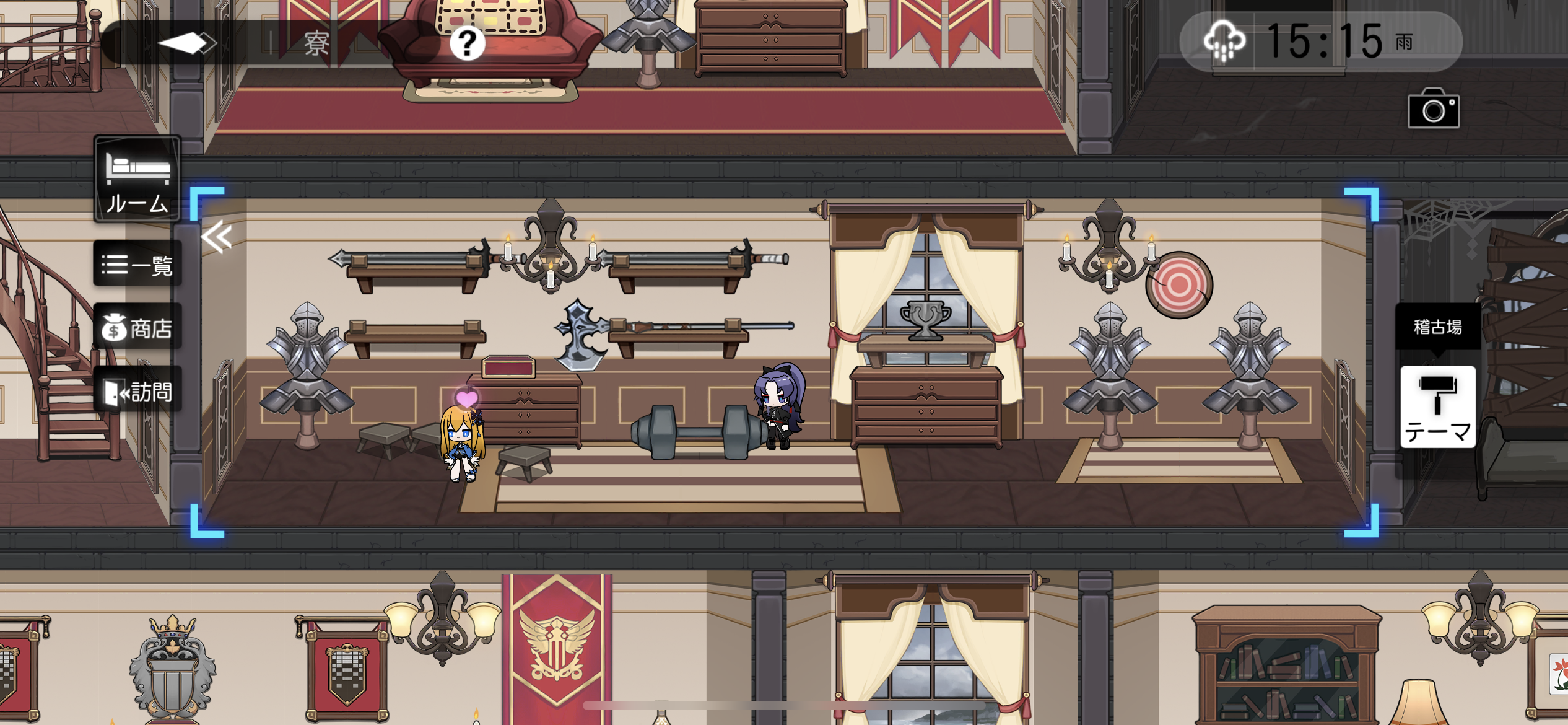 こちらのハートをタップすると、寮で過ごす人形たちの外伝を見ることができる。