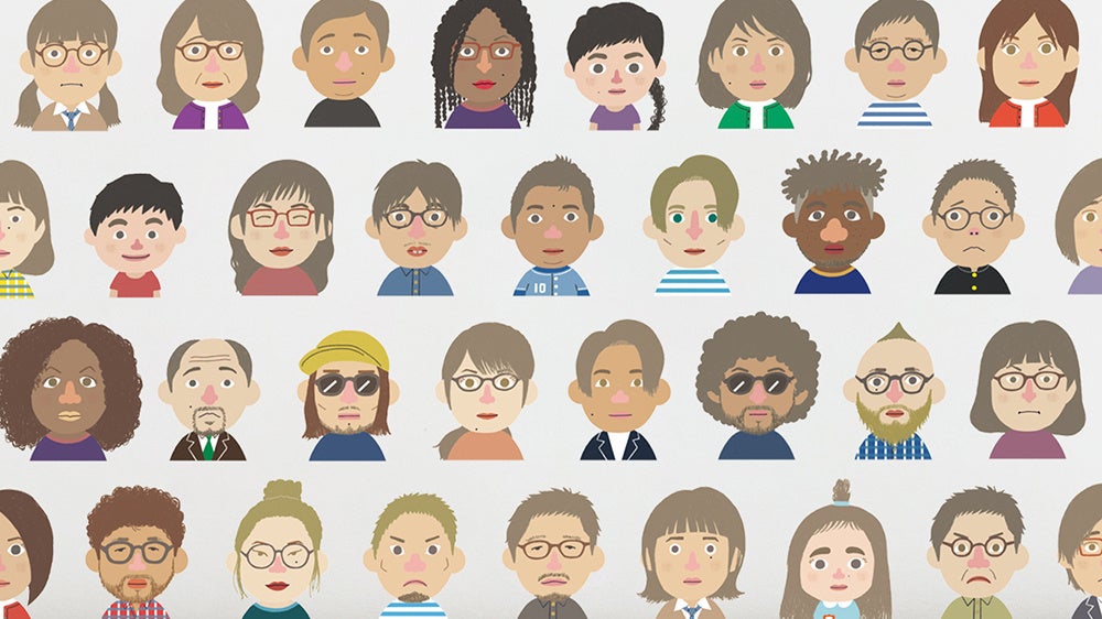 億通りの組み合わせから”誇張しすぎた”似顔絵を作成可能。 個性豊かな作家のイラストが今後も随時追加予定。