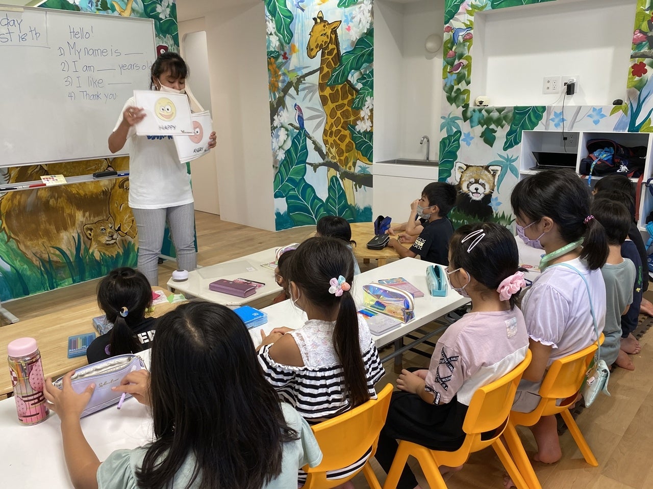 2022年夏休みのESR学童スクール(久喜DC)の英語プログラムの様子