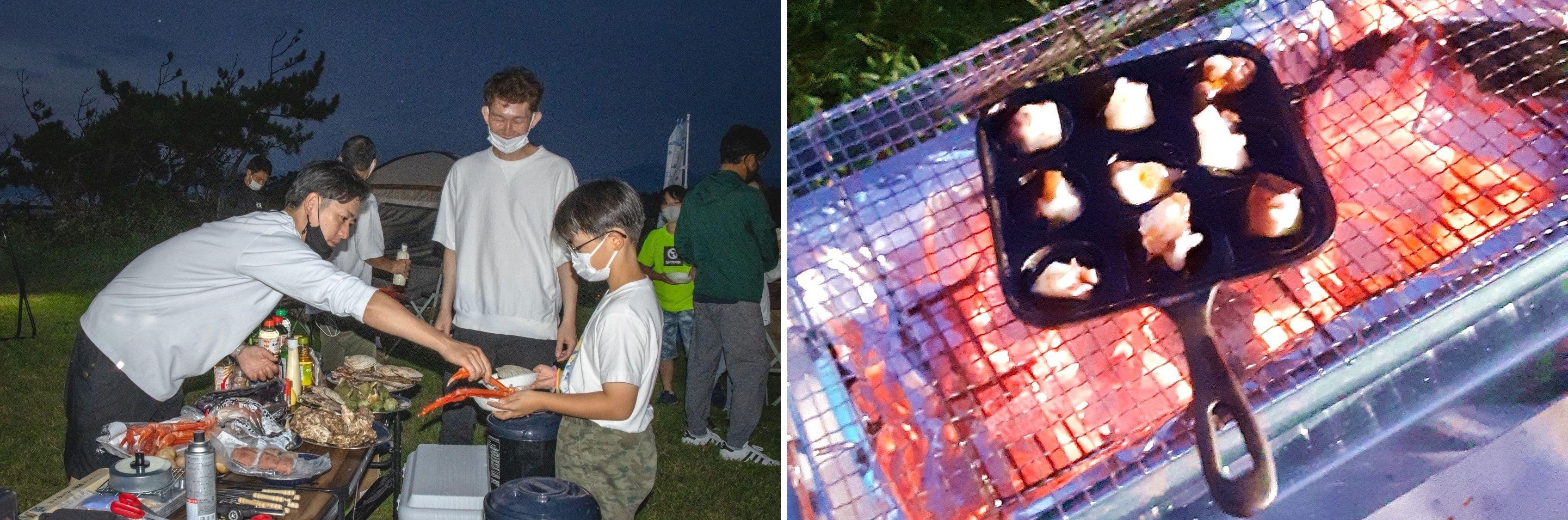 （写真左：カニをアレンジに使ってみよう！）（写真右：複数の優良アイデアが！）