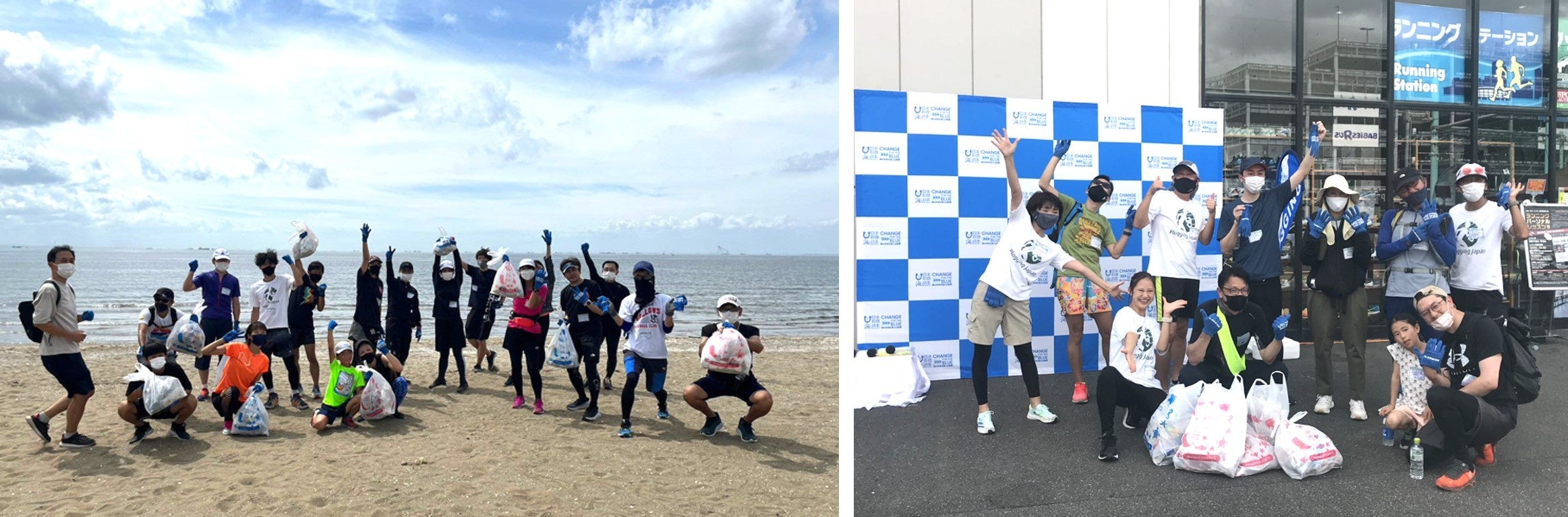 【左写真】海街コースチーム　【右写真】街コースチーム