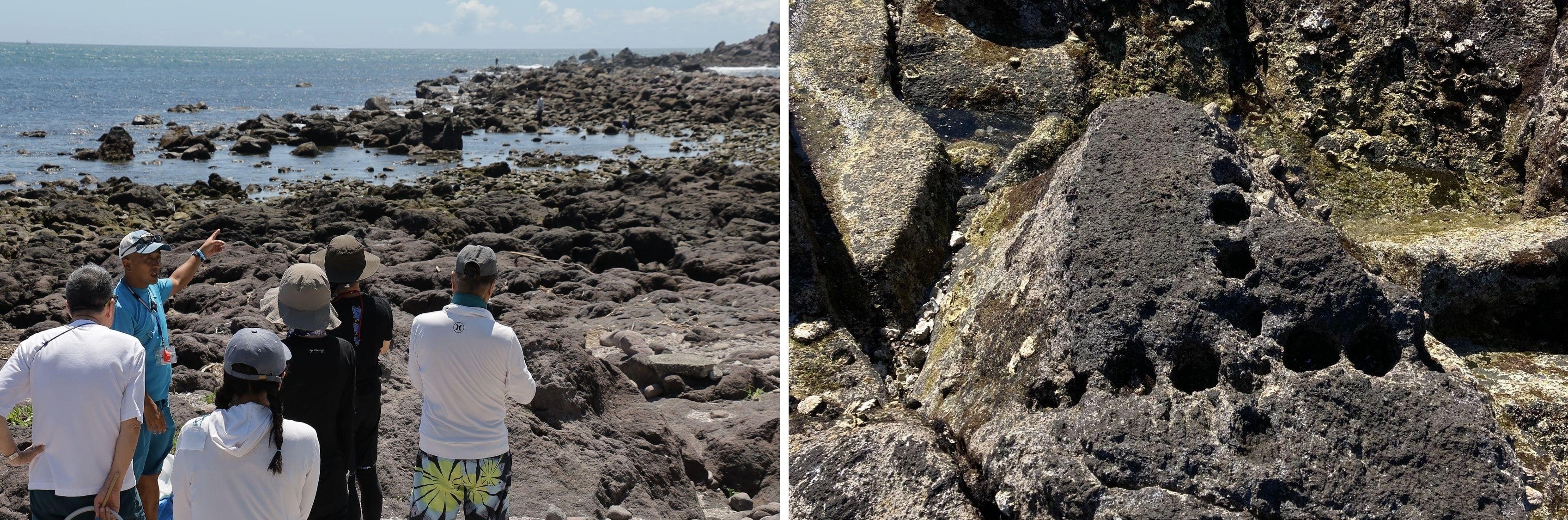 岩場（磯）と矢穴