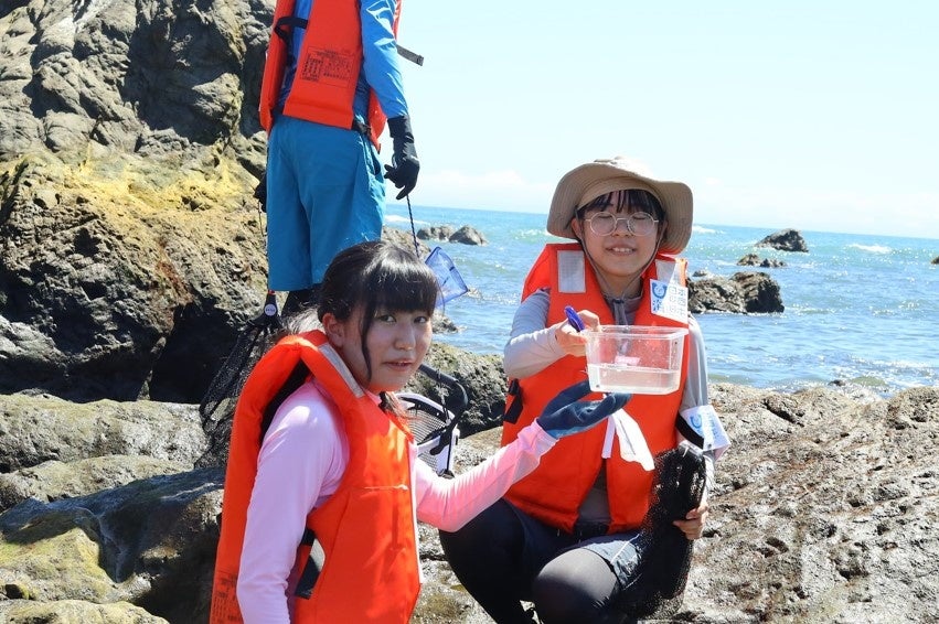海洋合宿でのフィールドワークの様子