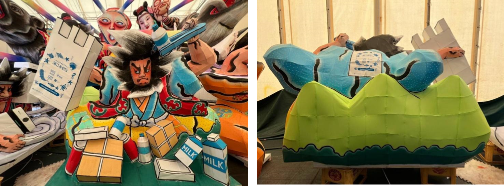 （今年度の制作途中のねぶた）