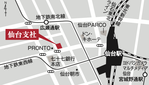トリニティ・テクノロジー 仙台支社所在地