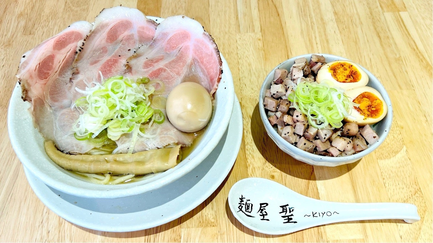 淡竹煮玉子トッピング+焼豚丼