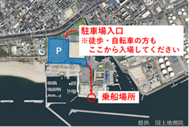 須磨側の位置図