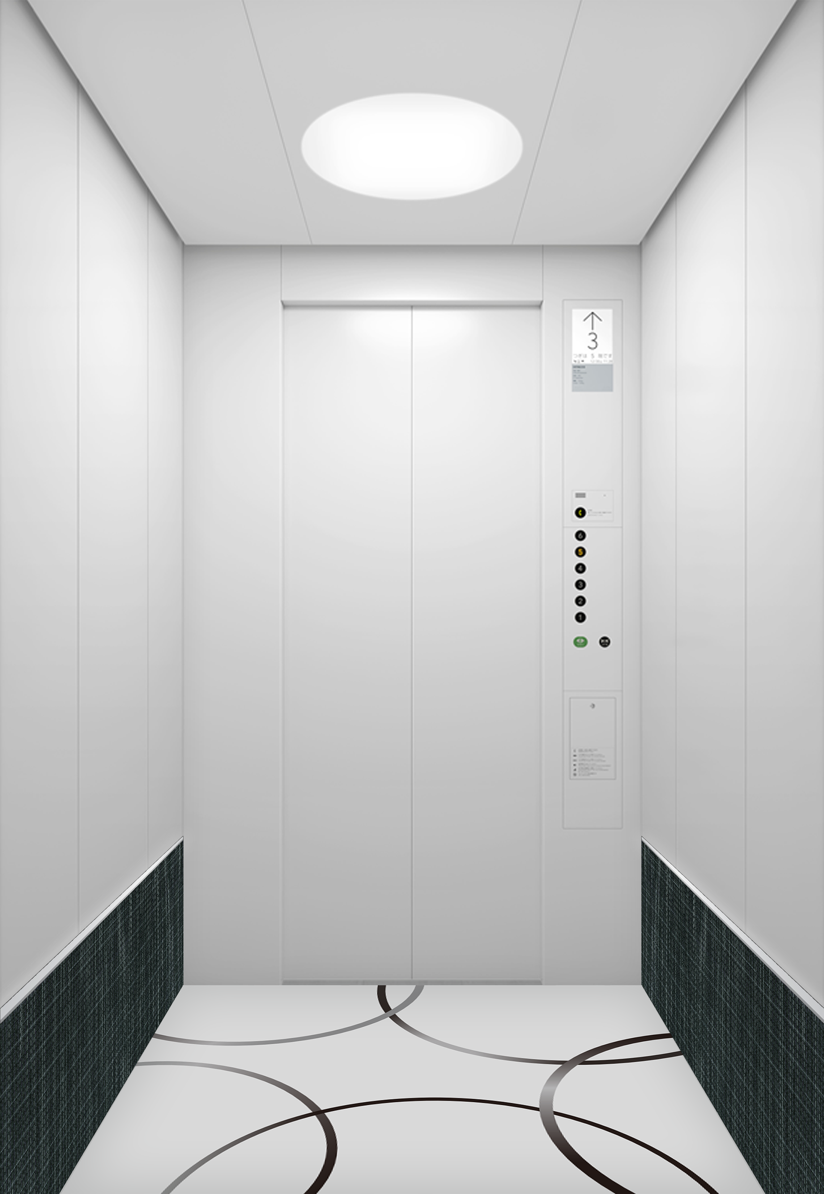 「アーバンエース HF」かご内(デザインパネル・デザインマットあり)