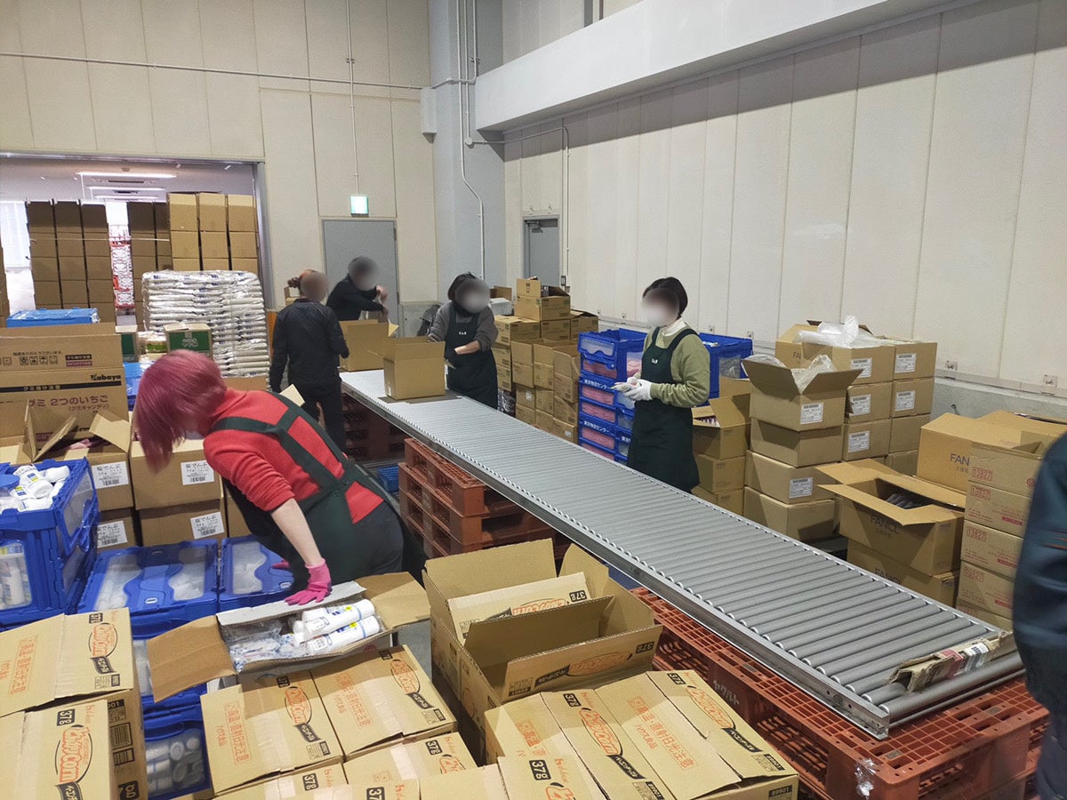 梱包作業の様子