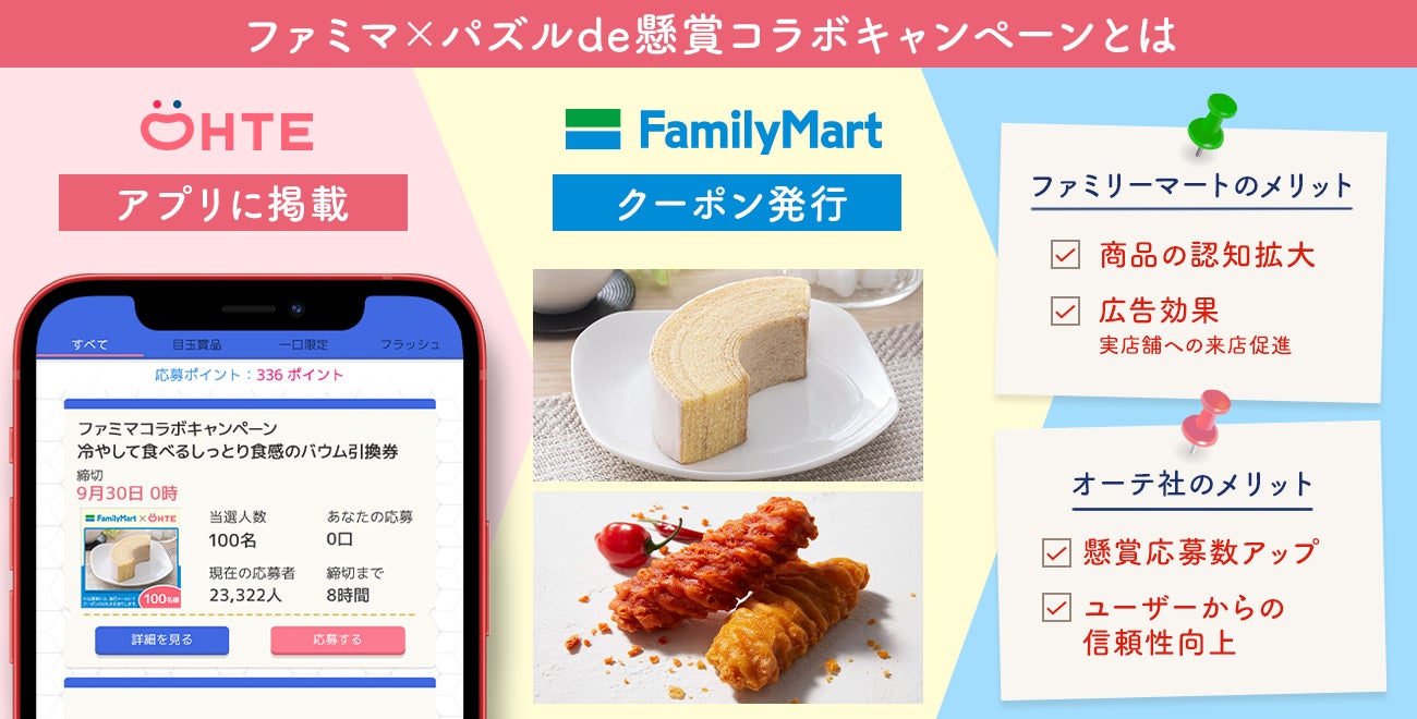 毎日当たる ファミマ パズルde懸賞コラボ キャンペーン スマートフォンアプリ パズルde懸賞 シリーズがファミリーマートと約15万人以上に人気商品の引換クーポンが当たるコラボ キャンペーンを開催 株式会社アイモバイルのプレスリリース 毎日当たる ファミマ パズルde懸賞コラボ キャンペーン スマートフォンアプリ パズルde懸賞 シリーズがファミリーマートと約15万人以上に人気商品の引換クーポンが当たるコラボ キャンペーンを開催 株式会社アイモバイルのプレスリリース