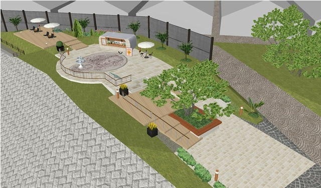 たまて箱温泉景観整備予想図