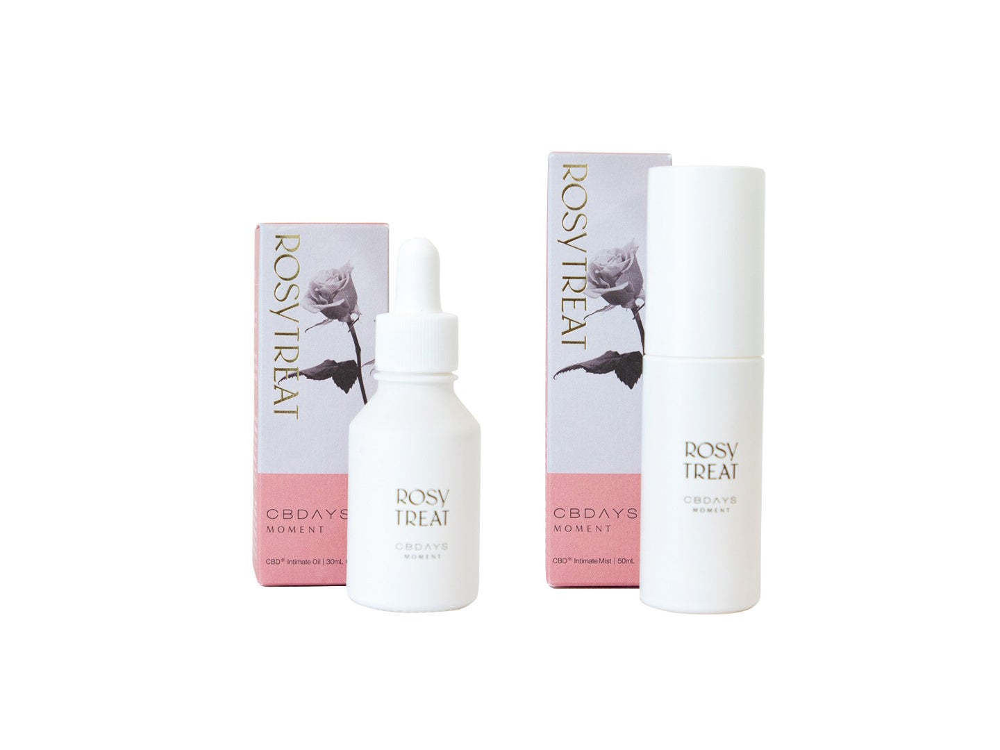 (写真左から)CBDインティメイトオイル、CBDインティメイトミスト