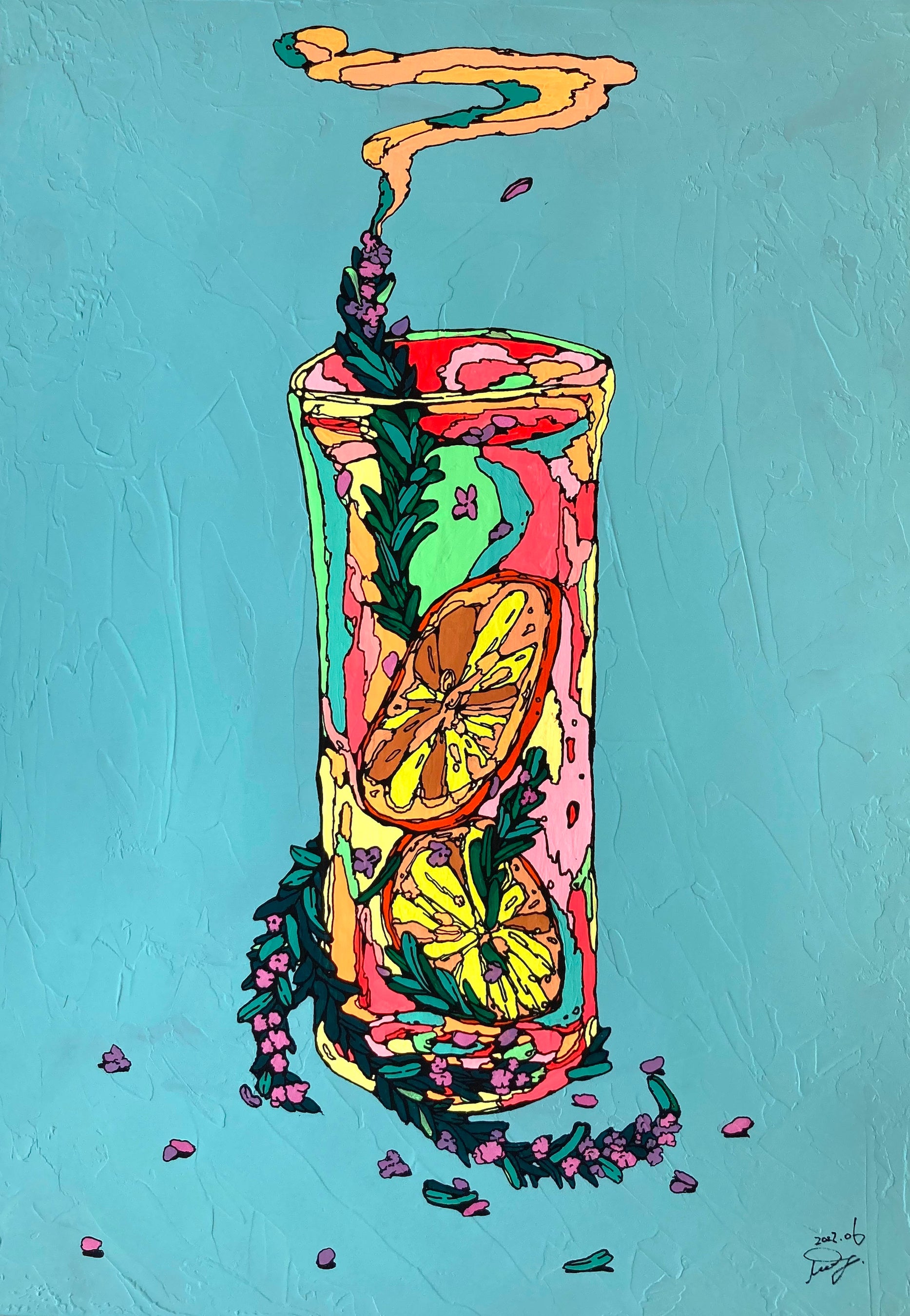 icco Yoshimura『The Water of Life VI』 60.0 × 42.0 cm, パネル カンバス アクリル, 2022年