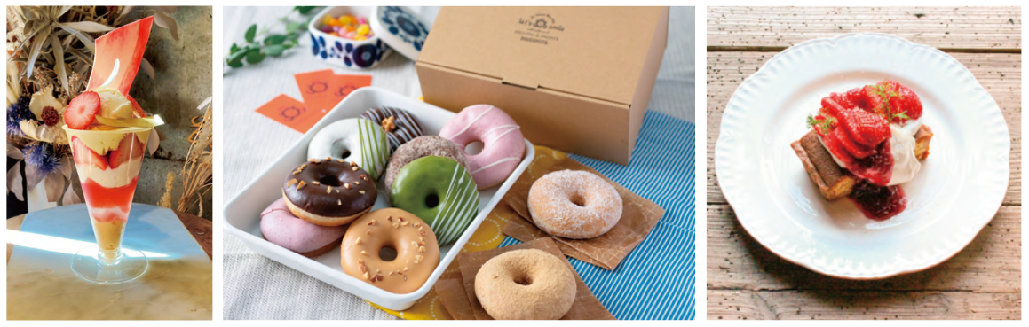 わたしのおやつマルシェ／左からパティスリー タツヒトサトイ、ニコット＆マム、無添加焼菓子 歩