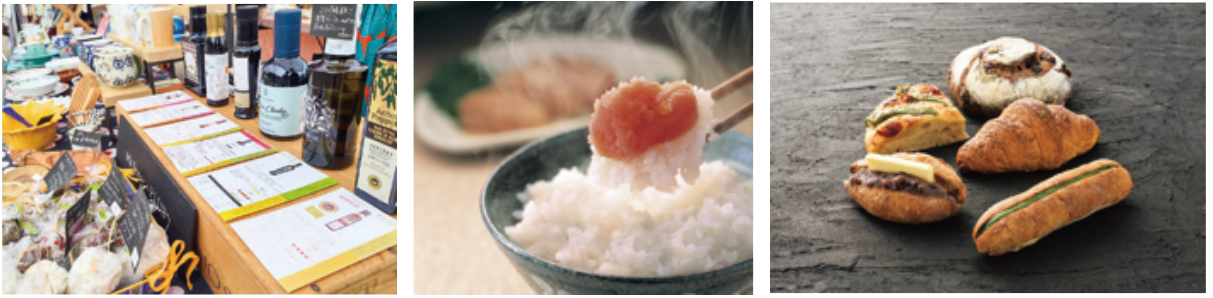 わたしのくらしマルシェ、うまいものマルシェ、らくほくパンマルシェ