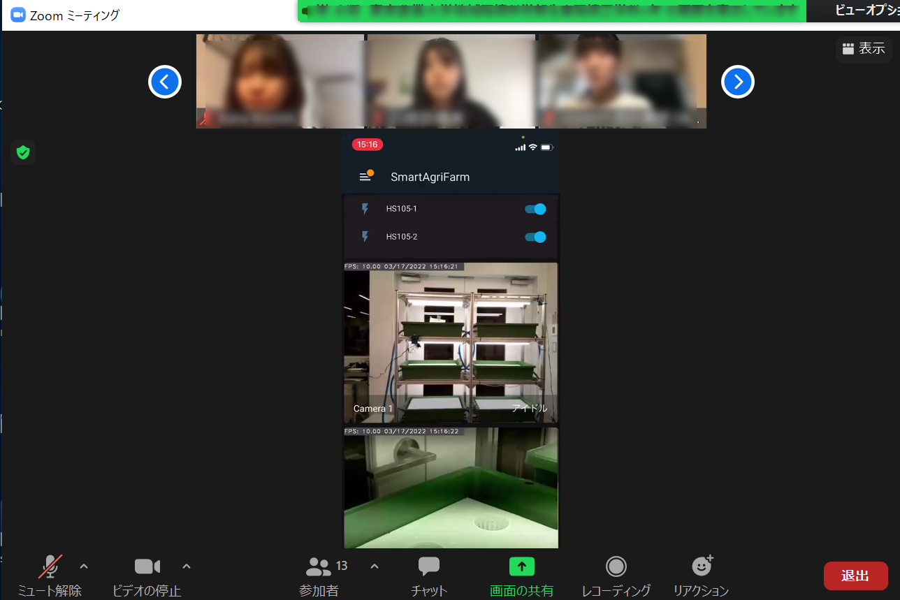 オンラインミーティングの様子