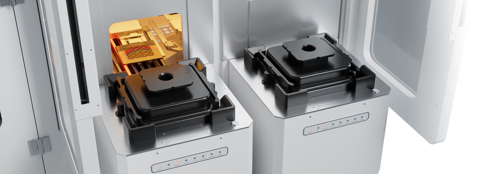 自動デュアルポッドシステムによるインライン展開型 Park NX-Mask