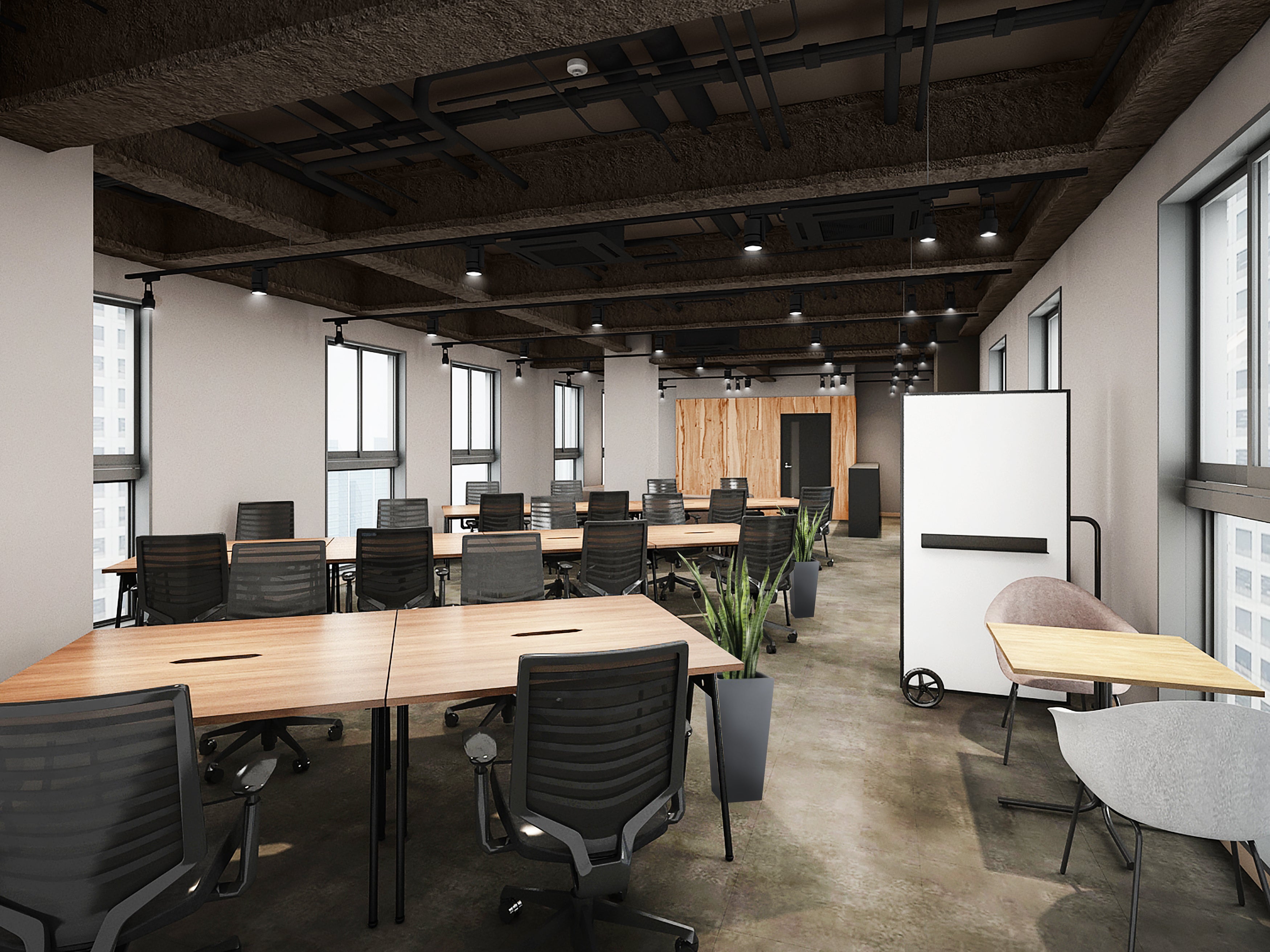 椅子や机などの什器付き