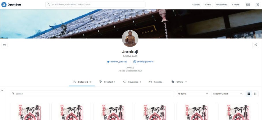 openseaページ