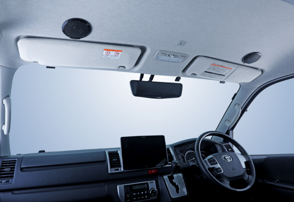 ■ハイエース専用MetioSound（メティオサウンド） 「MS-165-HI-200」装着イメージ：ルーフスピーカー