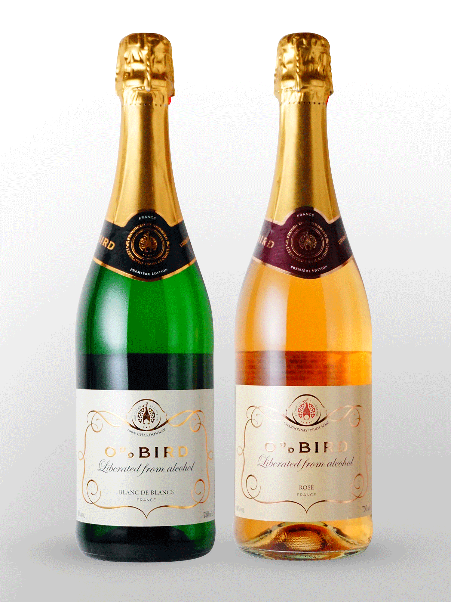 左：ブラン・ド・ブラン　右：スパークリングロゼ